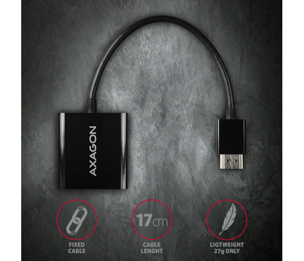 Axagon RVH-VGN, HDMI - VGA adapter, FullHD, 1920*1200 - 1353451 - zdjęcie 6